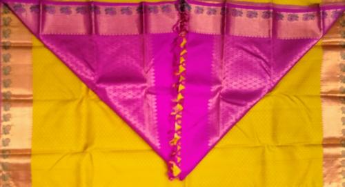 ARNI SILK HALF FINE ZARI SAREE WITH BLOUSE