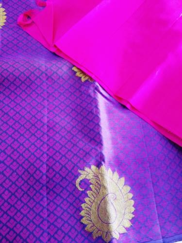 ARNI SILK HALF FINE ZARI SAREE WITH BLOUSE