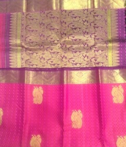 ARNI SILK HALF FINE ZARI SAREE WITH BLOUSE