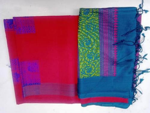 SOFT SILK SAREE WITH BLOUSE