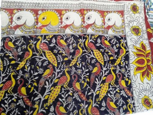 KALAMKARI PRINTED COTTON SAREE