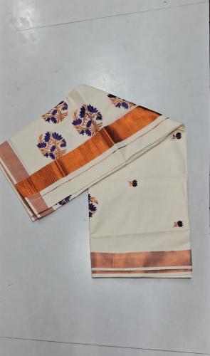 PL KERALA EMBROIDERY SAREE