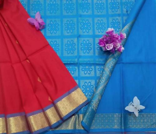 SOFT SILK SAREE WITH BLOUSE