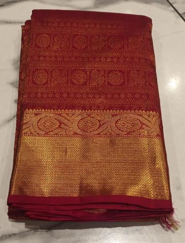 ARNI SILK HALF FINE ZARI SAREE WITH BLOUSE