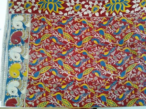 KALAMKARI PRINTED COTTON SAREE