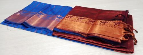 PL Polyester Big Butta Softee saree Jacquard