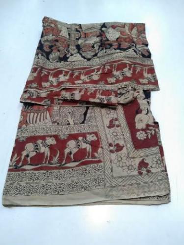 KALAMKARI PRINTED COTTON SAREE