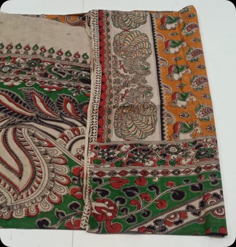 KALAMKARI PRINTED COTTON SAREE