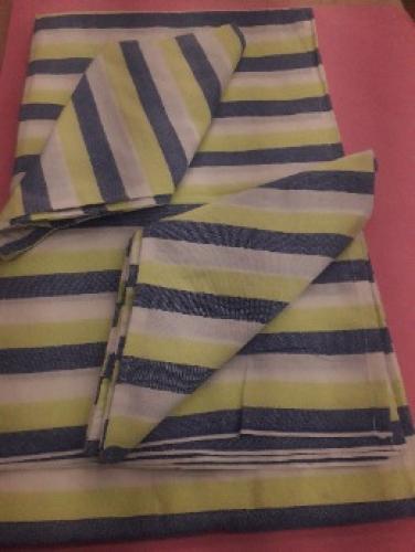 BEDSHEET STRIPE 90X108 2 PILLOW COVER