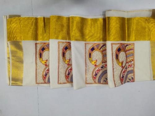 PL KERALA EMBROIDERY SAREE