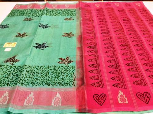 SALEM BLOCK PRINT COTTON SAREES