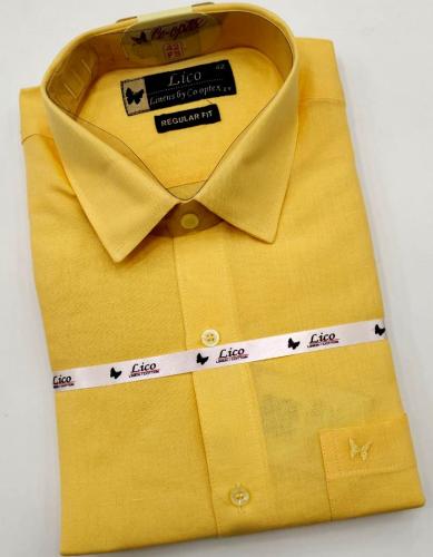 PL COTTONX LINEN DYED READYMADE SHIRT 42 FS