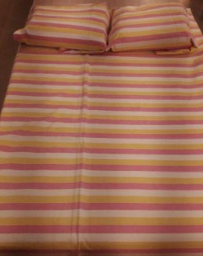 BEDSHEET STRIPE 60X90 2 PILLOW COVER