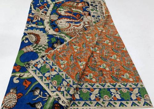 KALAMKARI PRINTED COTTON SAREE