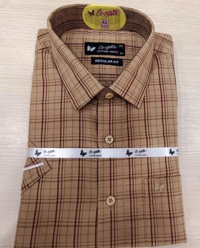 PL COTTON STRIPE CHECK SHIRTS 42 HS