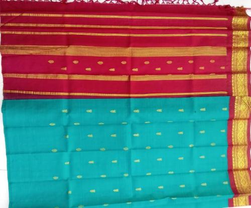 THIRUBHUVANAM HF ZARI SILK SAREE 550 MTS