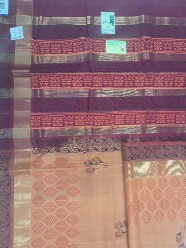 MANAMEDU BLOCK PRINTED SAREES WITH BLOUSE