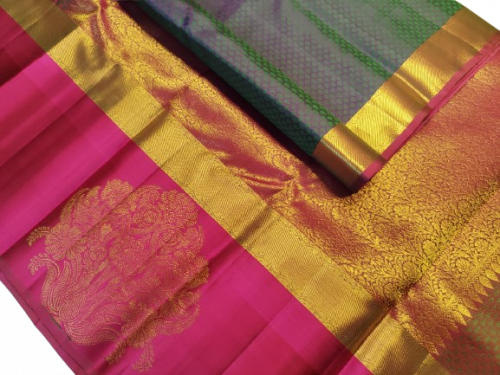 ARNI SILK HALF FINE ZARI SAREE WITH BLOUSE