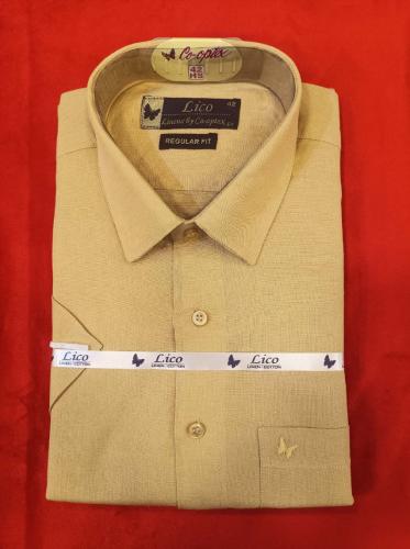 PL COTTONX LINEN DYED READYMADE SHIRT 42 HS